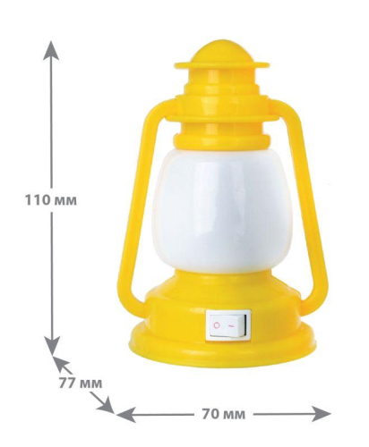 Светильник светодиодный NL-171 "Фонарик" 220В ночник с выкл. желт. Camelion 12527 фото 4
