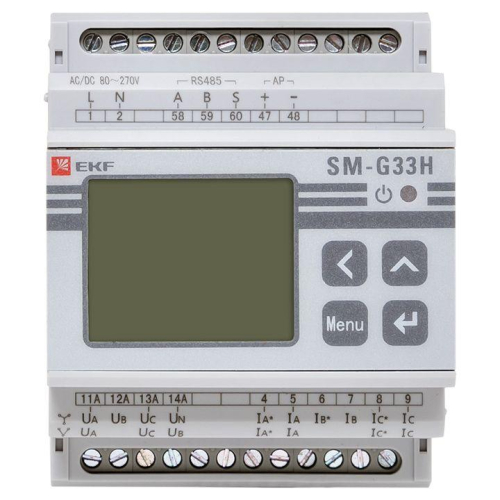 Прибор измерительный многофункциональный G33H на DIN-рейку ЖКИ PROxima EKF sm-g33h фото 8