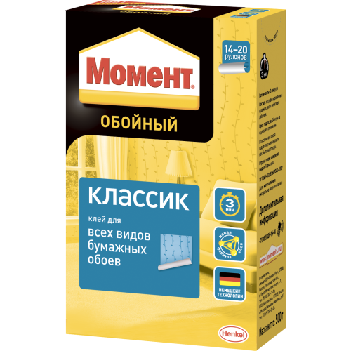 Клей обойный Классик 500г Момент Б0057027 Клей обойный Классик 500г Момент Б0057027
