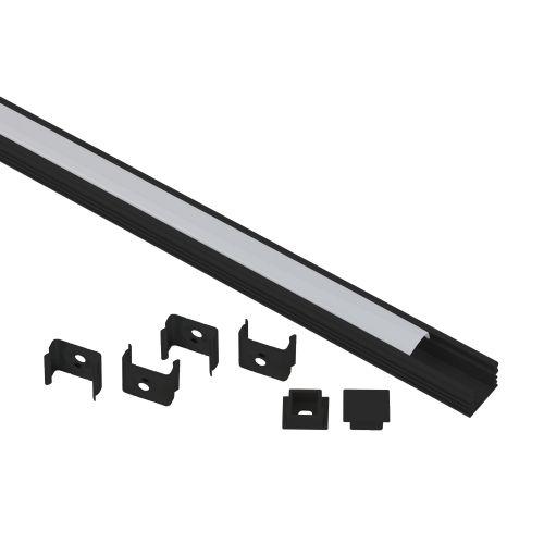 Комплект с накладным анодированным профилем 1612B 16х12мм. 2м САВ261 черн. Эра Б0062758 Комплект с накладным анодированным профилем 1612B 16х12мм. 2м САВ261 черн. Эра Б0062758