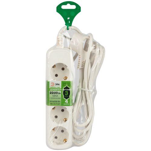 Удлинитель 4х3м с заземл. ПВС 3х0.75 UDL-10-430-E Greenline Эра Б0065061 фото 2 Удлинитель 4х3м с заземл. ПВС 3х0.75 UDL-10-430-E Greenline Эра Б0065061 фото 2