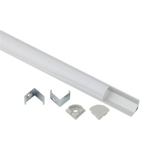 Комплект с угловым анодированным профилем 1616R-1m 16х16мм. 1м CAB280 сереб. Эра Б0062772 Комплект с угловым анодированным профилем 1616R-1m 16х16мм. 1м CAB280 сереб. Эра Б0062772