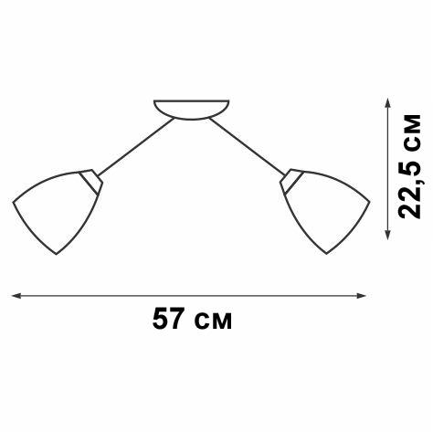 Люстра 2xE14 макс. 40Вт плафон ПП Vitaluce V3737-0/2PL фото 2 Люстра 2xE14 макс. 40Вт плафон ПП Vitaluce V3737-0/2PL фото 2