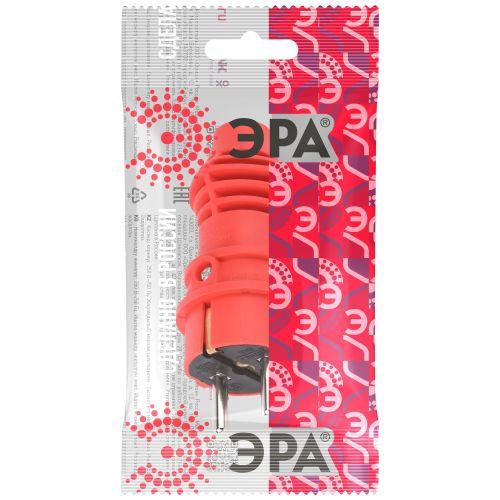 Вилка прямая VX13-R-IP44 16А IP44 с заземл. каучук красн. Эра Б0069322 фото 4 Вилка прямая VX13-R-IP44 16А IP44 с заземл. каучук красн. Эра Б0069322 фото 4