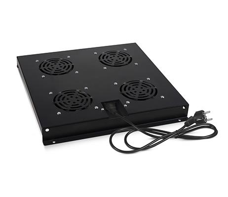 Модуль вентиляторный с 4-я вентиляторами для установки в серверные шкафы TRAY-SC-120-BK ND-SC черн. (RAL 9004) Cabeus 11138c Модуль вентиляторный с 4-я вентиляторами для установки в серверные шкафы TRAY-SC-120-BK ND-SC черн. (RAL 9004) Cabeus 11138c