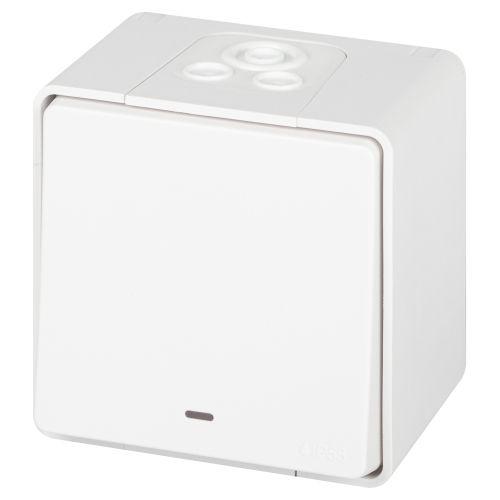 Переключатель Эксперт 11-1507-01 с подсветкой IP55 10АХ-250В ОУ бел. Эра Б0063255 Переключатель Эксперт 11-1507-01 с подсветкой IP55 10АХ-250В ОУ бел. Эра Б0063255