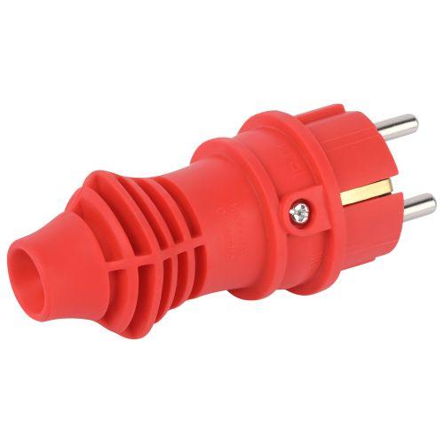 Вилка прямая VX13-R-IP44 16А IP44 с заземл. каучук красн. Эра Б0069322 фото 2 Вилка прямая VX13-R-IP44 16А IP44 с заземл. каучук красн. Эра Б0069322 фото 2