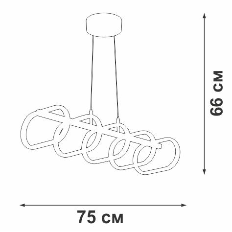 Светильник светодиодный LED 64Вт 3900-4200К 4780лм Vitaluce V3965-1/5S фото 2 Светильник светодиодный LED 64Вт 3900-4200К 4780лм Vitaluce V3965-1/5S фото 2