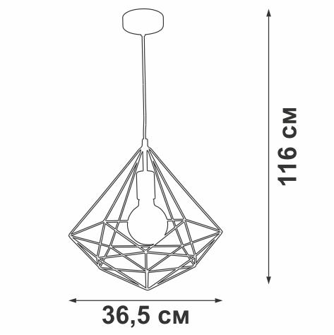 Подвес 1хE27 макс. 60Вт Vitaluce V4729-1/1S фото 2 Подвес 1хE27 макс. 60Вт Vitaluce V4729-1/1S фото 2