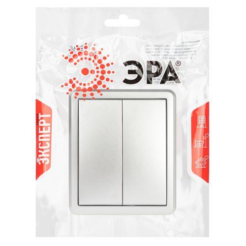 Выключатель 2-кл. ОП Эксперт 11-1204-03 IP20 10АХ-250В алюм. Эра Б0063035 фото 2 Выключатель 2-кл. ОП Эксперт 11-1204-03 IP20 10АХ-250В алюм. Эра Б0063035 фото 2