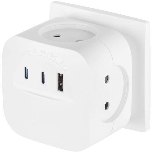 Разветвитель 4-м SP-4-3USBAC-W + 3 USB A+C со шторками 10А бел. Эра Б0069083 фото 6 Разветвитель 4-м SP-4-3USBAC-W + 3 USB A+C со шторками 10А бел. Эра Б0069083 фото 6