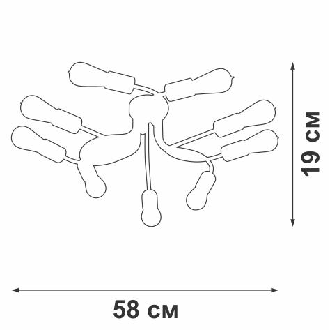 Люстра 9хE27 макс. 60Вт Vitaluce V4449-1/9PL фото 3 Люстра 9хE27 макс. 60Вт Vitaluce V4449-1/9PL фото 3