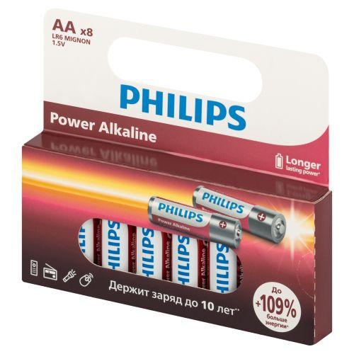 Элемент питания алкалиновый AA/LR6 1.5В Power (блист. 8шт) Philips Б0064634 Элемент питания алкалиновый AA/LR6 1.5В Power (блист. 8шт) Philips Б0064634