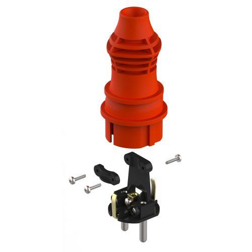 Вилка прямая VX13-R-IP44 16А IP44 с заземл. каучук красн. Эра Б0069322 фото 3 Вилка прямая VX13-R-IP44 16А IP44 с заземл. каучук красн. Эра Б0069322 фото 3