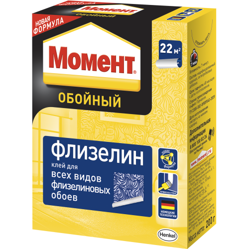 Клей обойный Флизелин 200г Момент Б0057028 Клей обойный Флизелин 200г Момент Б0057028