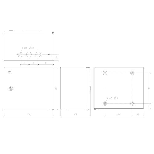 Корпус ЩМПг-02 250х300х175 IP54 NO_SIMPLE_STM_SHMPg-02_IP54 метал. Эра Б0041665 фото 3 Корпус ЩМПг-02 250х300х175 IP54 NO_SIMPLE_STM_SHMPg-02_IP54 метал. Эра Б0041665 фото 3