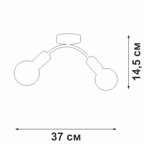 Люстра 2xE27 макс. 40Вт Vitaluce V4989-1/2PL фото 3 Люстра 2xE27 макс. 40Вт Vitaluce V4989-1/2PL фото 3