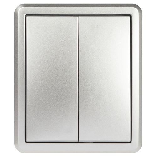 Выключатель 2-кл. ОП Эксперт 11-1204-03 IP20 10АХ-250В алюм. Эра Б0063035 фото 4 Выключатель 2-кл. ОП Эксперт 11-1204-03 IP20 10АХ-250В алюм. Эра Б0063035 фото 4