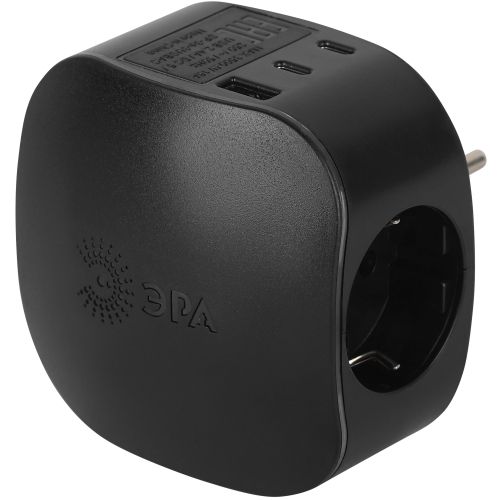 Разветвитель 3-м SP-3e-3USBAC-B + 3 USB A+C с заземл. со шторками 16А черн. Эра Б0069082 Разветвитель 3-м SP-3e-3USBAC-B + 3 USB A+C с заземл. со шторками 16А черн. Эра Б0069082