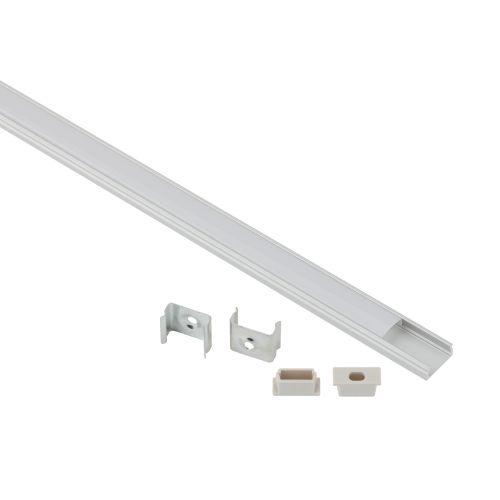 Комплект с накладным анодированным профилем 1506-1m 15х6мм. 1м САВ262 сереб. Эра Б0062757 Комплект с накладным анодированным профилем 1506-1m 15х6мм. 1м САВ262 сереб. Эра Б0062757