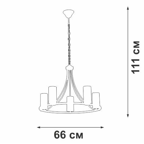 Люстра 5xE27 макс. 40Вт Vitaluce V1861-1/5 фото 3 Люстра 5xE27 макс. 40Вт Vitaluce V1861-1/5 фото 3