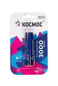 Аккумулятор Li-ion 18650 3000мА.ч без защиты с выводами под пайку КОСМОС KOC18650Li30PABL1 Аккумулятор Li-ion 18650 3000мА.ч без защиты с выводами под пайку КОСМОС KOC18650Li30PABL1