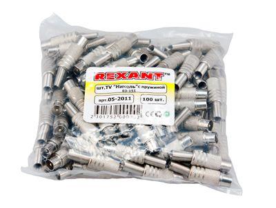 Разъем штекер TV никель с пружиной Rexant 05-2011 фото 2 Разъем штекер TV никель с пружиной Rexant 05-2011 фото 2