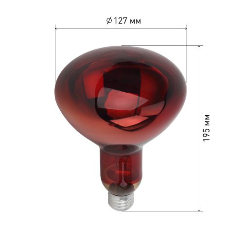 Излучатель тепловой (лампа инфракрасная) ИКЗК 230-150 R127 150Вт E27 IP20 КЭЛЗ Б0042981 фото 2 Излучатель тепловой (лампа инфракрасная) ИКЗК 230-150 R127 150Вт E27 IP20 КЭЛЗ Б0042981 фото 2