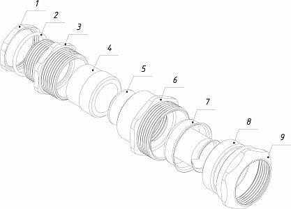 Ввод кабельный ВК-НС-М40-30-МР38 IP66/IP67/IP68 ГОФРОМАТИК zeta30066 фото 3 Ввод кабельный ВК-НС-М40-30-МР38 IP66/IP67/IP68 ГОФРОМАТИК zeta30066 фото 3