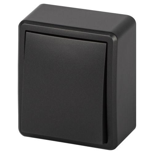 Выключатель 1-кл. ОП Эксперт 11-1201-05 IP20 10АХ-250В антрацит Эра Б0062989 Выключатель 1-кл. ОП Эксперт 11-1201-05 IP20 10АХ-250В антрацит Эра Б0062989