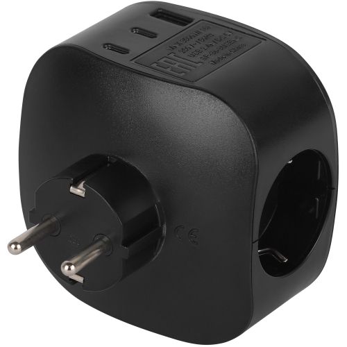Разветвитель 3-м SP-3e-3USBAC-B + 3 USB A+C с заземл. со шторками 16А черн. Эра Б0069082 фото 5 Разветвитель 3-м SP-3e-3USBAC-B + 3 USB A+C с заземл. со шторками 16А черн. Эра Б0069082 фото 5