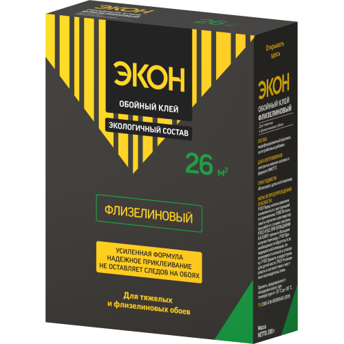 Клей обойный ЭКОН Флизелиновый 200г Момент Б0023059 Клей обойный ЭКОН Флизелиновый 200г Момент Б0023059