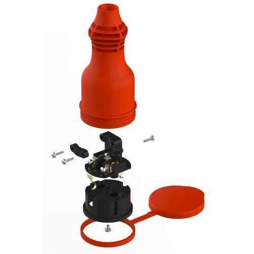 Розетка RX11-R-IP44 прямая с заземл. каучук красн. ЭРА Б0069326 фото 2 Розетка RX11-R-IP44 прямая с заземл. каучук красн. ЭРА Б0069326 фото 2