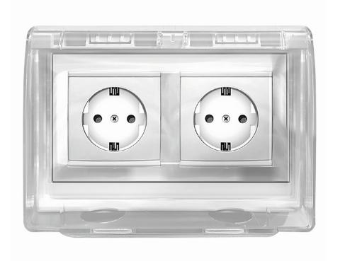 Накладка защитная для двухместной розетки Duwi 26311 1 Накладка защитная для двухместной розетки Duwi 26311 1