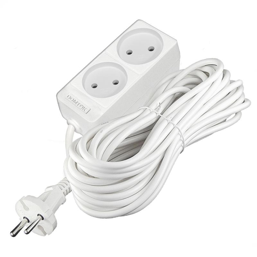 Удлинитель 2х10м без заземл. 10А IP20 2.2кВт ПВС 2х1 бел. DOMTOK 2345 фото 3 Удлинитель 2х10м без заземл. 10А IP20 2.2кВт ПВС 2х1 бел. DOMTOK 2345 фото 3