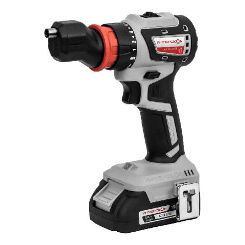 Дрель-шуруповерт аккумуляторная бесщеточн. ДА-13/18В 50 комби АПИ (Li-ion кейс 2 аккум. 2А.ч 4 насадки) ИНТЕРСКОЛ 776.2.2.79 фото 6