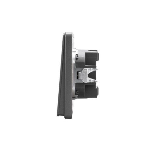 Выключатель 2-кл. СП ROUND MIELE 10А с подсветкой титан Kranz KR-78-0714-2 фото 2