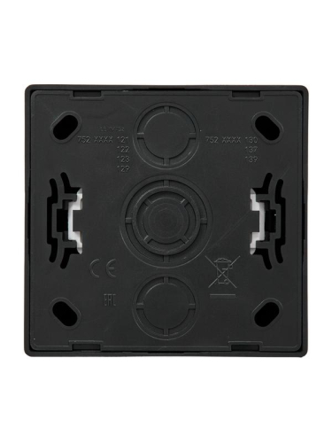 Розетка 1-м ОП LETO с заземл. с крышкой LETO ПБТ черн. бархат LEZARD 752-4200-123B фото 6