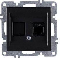 Розетка компьютерная LAVIN/KAREN RJ45 кат.6 механизм черн. ARVIA 50 07 2000 247