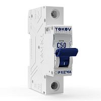 Выключатель автоматический модульный 1п C 50А 4.5кА PRIZMA TOKOV Electric TKE-PZ45-MCBI-1-50-C
