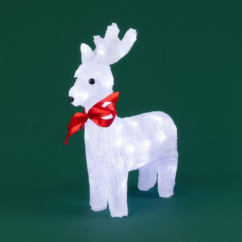 Фигура светодиодная акриловая "Олененок" 30х14х35см 40LED бел. 1Вт 4.5В IP20 элементы питания 3хAA (не в компл.) Neon-Night 513-321 фото 2