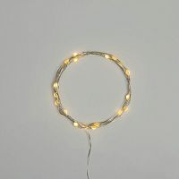 Гирлянда светодиодная "Роса" с крупными каплями 2м 20LED тепл. бел. IP20 2хCR2032 (в комплекте) Neon-Night 302-006