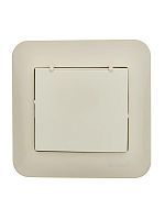 Розетка 1-м СП ASTI 16А IP20 с заземл. с крышкой термопласт в сборе крем. LEZARD 7081-0303-123В