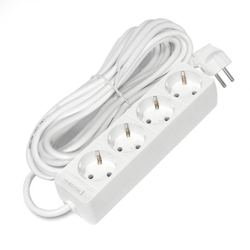 Удлинитель 4х7м с заземл. 16А IP20 3.5кВт ПВС 3х1 бел. DOMTOK 2398 фото 3 Удлинитель 4х7м с заземл. 16А IP20 3.5кВт ПВС 3х1 бел. DOMTOK 2398 фото 3