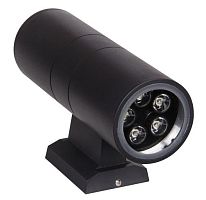 Светильник светодиодный архитектурный PWL-26090/30D 2х5Вт 6500К BL IP65 фасадный исполнение двухсторон. черн. Pro JazzWay 1018618B