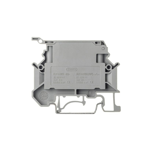 Клемма для предохранителя винтовой зажим 2 точки подключения 4кв.мм сер. DKC TUR-4-HESI фото 2