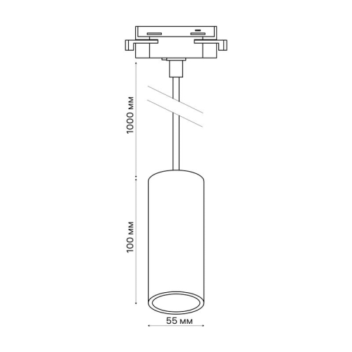 Светильник трековый подвес ARTLINE 55х55х100мм GU10 230В алюм. 2.6кв.м черн.н. Ritter 59928 3 фото 12
