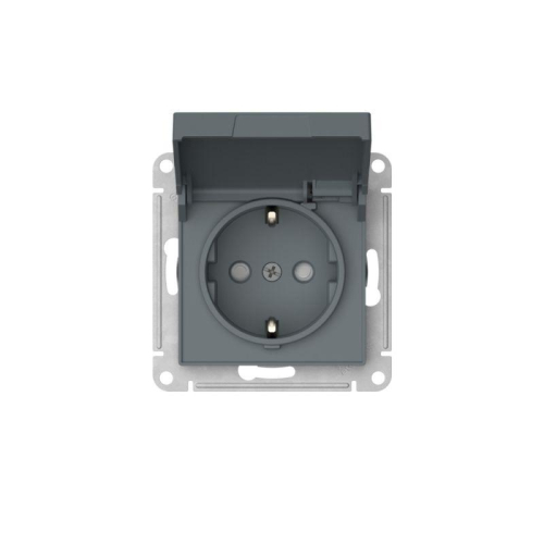 Розетка AtlasDesign 16А IP20 с заземл. защ. шторки с крышкой быстрозажим. клем. механизм грифель SE ATN000746S фото 3