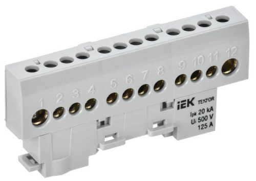 Шина L "фаза" изол. на универс. держ. 8х12-12-Ср TEKFOR IEK TF-NN20-12-KL-K03 Шина L "фаза" изол. на универс. держ. 8х12-12-Ср TEKFOR IEK TF-NN20-12-KL-K03
