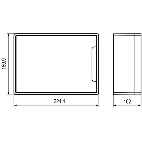 Щиток настенный Фрейм (FRAME) 8мод. с бел. дверцей с 2 шинами PEN на 6 и 8 отверст. бел. DKC F08W1WW фото 5